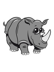 Obraz premium nashorn süss niedlich