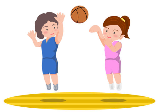 バスケットボール 女子 ジャンプシュート シュートブロック Stock イラスト Adobe Stock バスケットボール 女子 ジャンプシュート シュートブロック Stock イラスト Adobe Stock