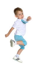 Little boy jumping
