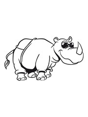 nashorn süss lustig sonnenbrille