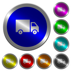 Delivery truck luminous coin-like round color buttons