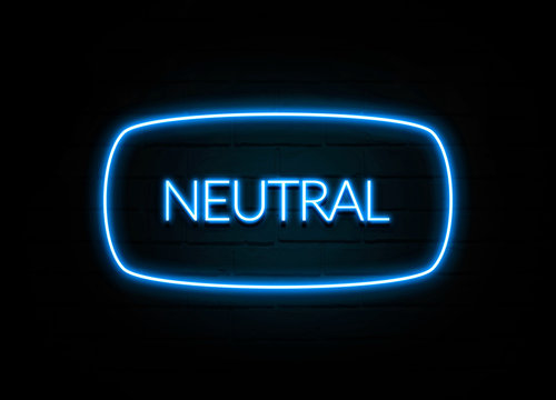 Neutral  - Colorful Neon Sign On Brickwall