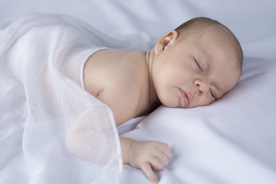 Sleeping, Beautiful newborn baby