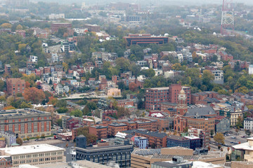 Obraz premium City Neighborhood Birds Eye View 