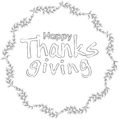 Thanksgiving floral frame