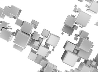 Abstract 3d digital cubes background