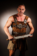 Medieval solider woth a sword