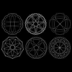 Holiday patterns of stars of snowflakes and flowers for gifts