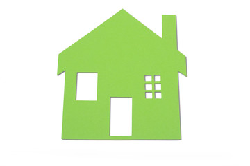 Papier coupé avec maison