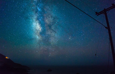 Milky way over Bixby bridge, California