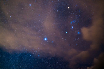 Amazing view of night sky full of stars