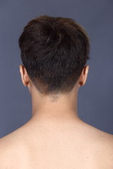 Obraz premium Asian man before make up hair style. no retouch, fresh face