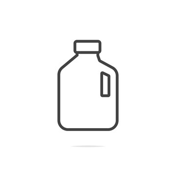 Milk gallon line icon vector