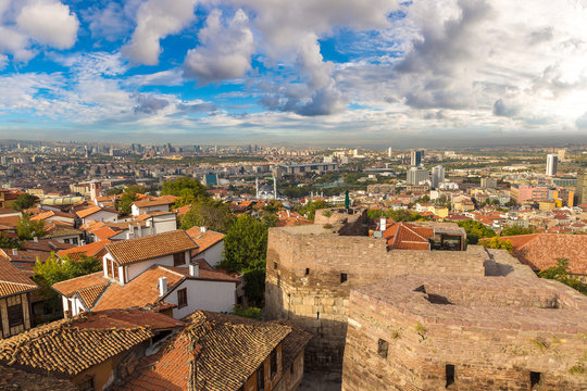 Panoramic view of Ankara, Turkey