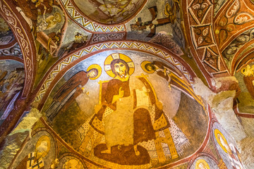 Fototapeta na wymiar Cave church in Goreme, Cappadocia, Turkey