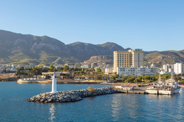 Fototapeta na wymiar Panorama of Kyrenia in North Cyprus