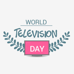 Naklejka premium World Television day.