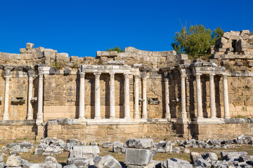 Ruins of ancient city in Side,Turkey