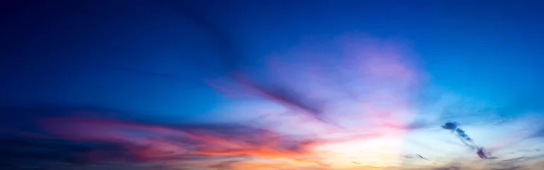 Foto op Plexiglas anti-reflex Panorama twilight nature sky and cirrus cloud © c_atta
