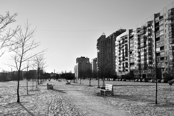 Park in microdistrict Ribatskoe.