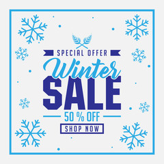 Winter Sale - Special offer - Vector for greeting, holiday, season
