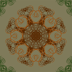 Seamless abstract floral pattern,mandala pattern