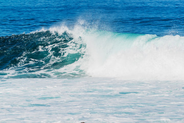 Large waves in the resort La Santa. Good place for bodyboarding and surfing. Lanzarote. Canary Islands. Spain
