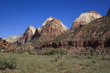 Fototapeta premium ザイオン国立公園の司教の宮殿