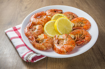 Langostinos a la plancha