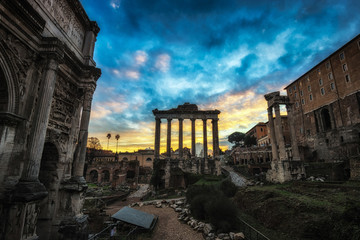 Roman Forum at Sunset