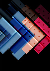 Color arrows on black background