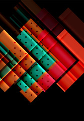 Color arrows on black background