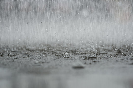 black white abstract background raindrop on the ground © lamyai
