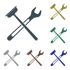 Plumbing work symbol icon