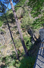 Landscape of Serra da Estrela (Star Mountain Range) that is the highest mountain range in Continental Portugal.