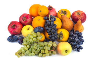 Fresh fruits isolated on a white background
