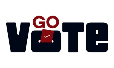 go vote. Voting concept for elections. candidate vote inside the box.