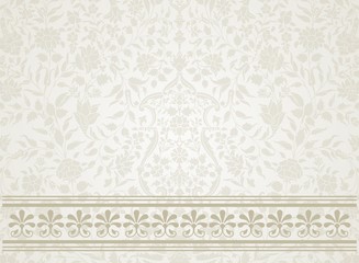 wedding card design, paisley floral pattern , India