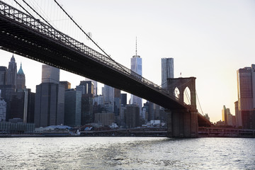 Obraz na płótnie Canvas Brooklyn bridge in New York City