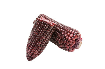 Purple corn on a white background.