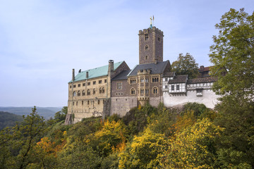 Fototapeta na wymiar View to the famous Wartburg Castle. Thuringia