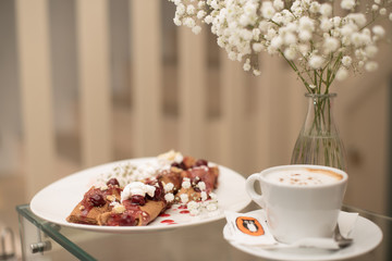 pancakes and coffee