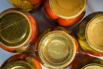 Preservation of a bank of tomatoes and cucumbers