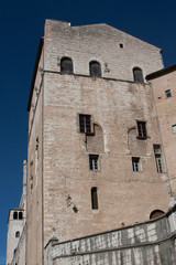 Fototapeta premium View of Palazzo Pretorio (Praetorian Palace) in Gubbio, Umbria, Italy