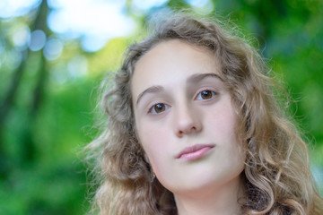 portrait of a girl in nature