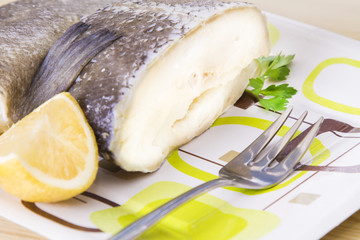 cod dish with parsley and lemon