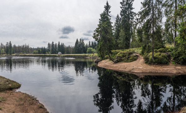 The Silberteich lake  in Harz, Germany