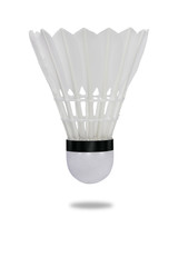 Fototapeta na wymiar Badminton shuttlecock isolated on white background with clipping path.