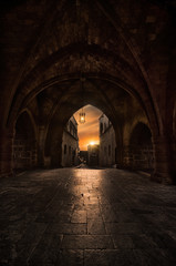 Obraz premium streets of the Knights in the old town of Rhodes
