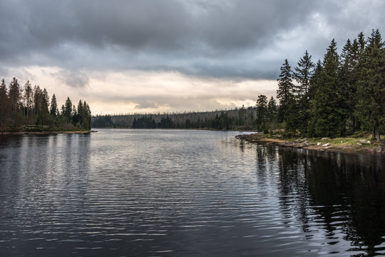 The Silberteich lake  in Harz, Germany